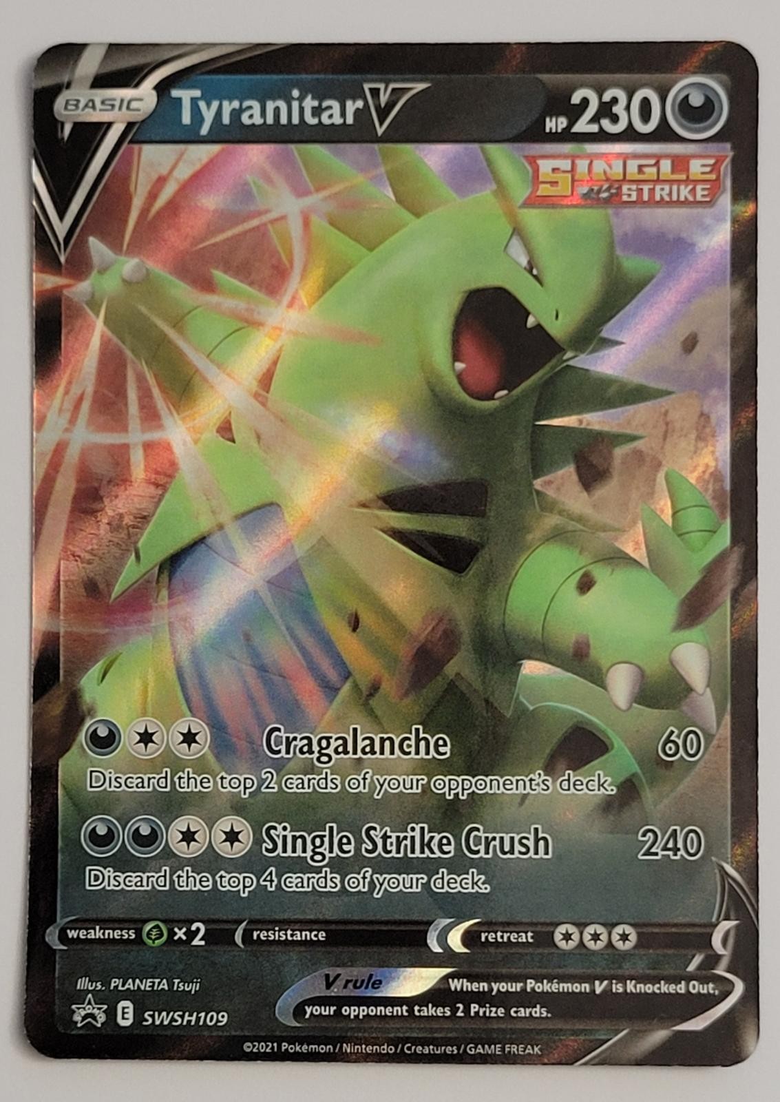TYRANITAR V SWSH109 HOLO PROMO SWORD & SHIELD PROMO POKEMON NM