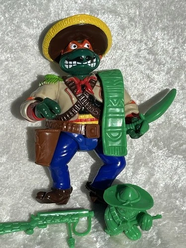 VTG 1992 TMNT Ninja Turtles Wacky Wild West  BANDITO BASHIN MICHAEL ANGELO