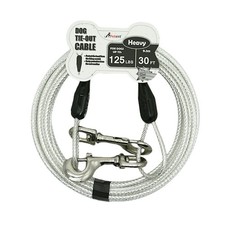 30ft Reflective Tie-Out Cable for Heavy Dogs Up to 125 Pounds