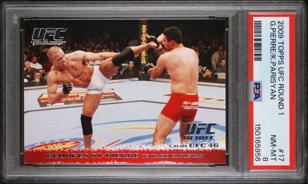 2009 Topps UFC - PSA 8 - Georges St-Pierre, Karo Parisyan #17 - Round 1 - (RC)