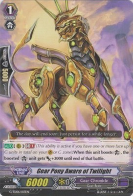 4 x Gear Pony Aware of Twilight - G-TD06/013EN - TD Near Mint / Mint, English CF