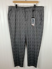 Liverpool Knit Trousers Kelsey Womens 16W Black  White Straight Leg Pants NWT
