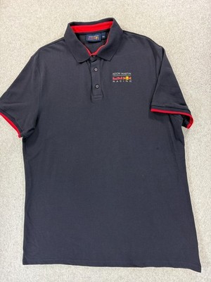 Red Bull Aston Martin Racing Short Sleeve Cotton Polo Shirt (Men's 2XL) Blue