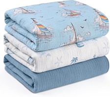 Muslin Swaddle Blankets for Newborn, Breathable Soft Receiving Blanket