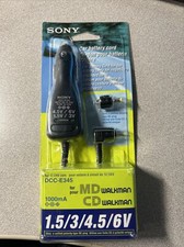 Genuine SONY DCC-E345 Car DC Adaptor 1.5 3 4.5 6 Volts for MD CD Walkman Sealed