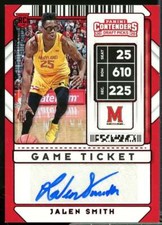 Jalen Smith AU Card 2020-21 Panini Contenders Draft Picks Game Ticket Red #96 