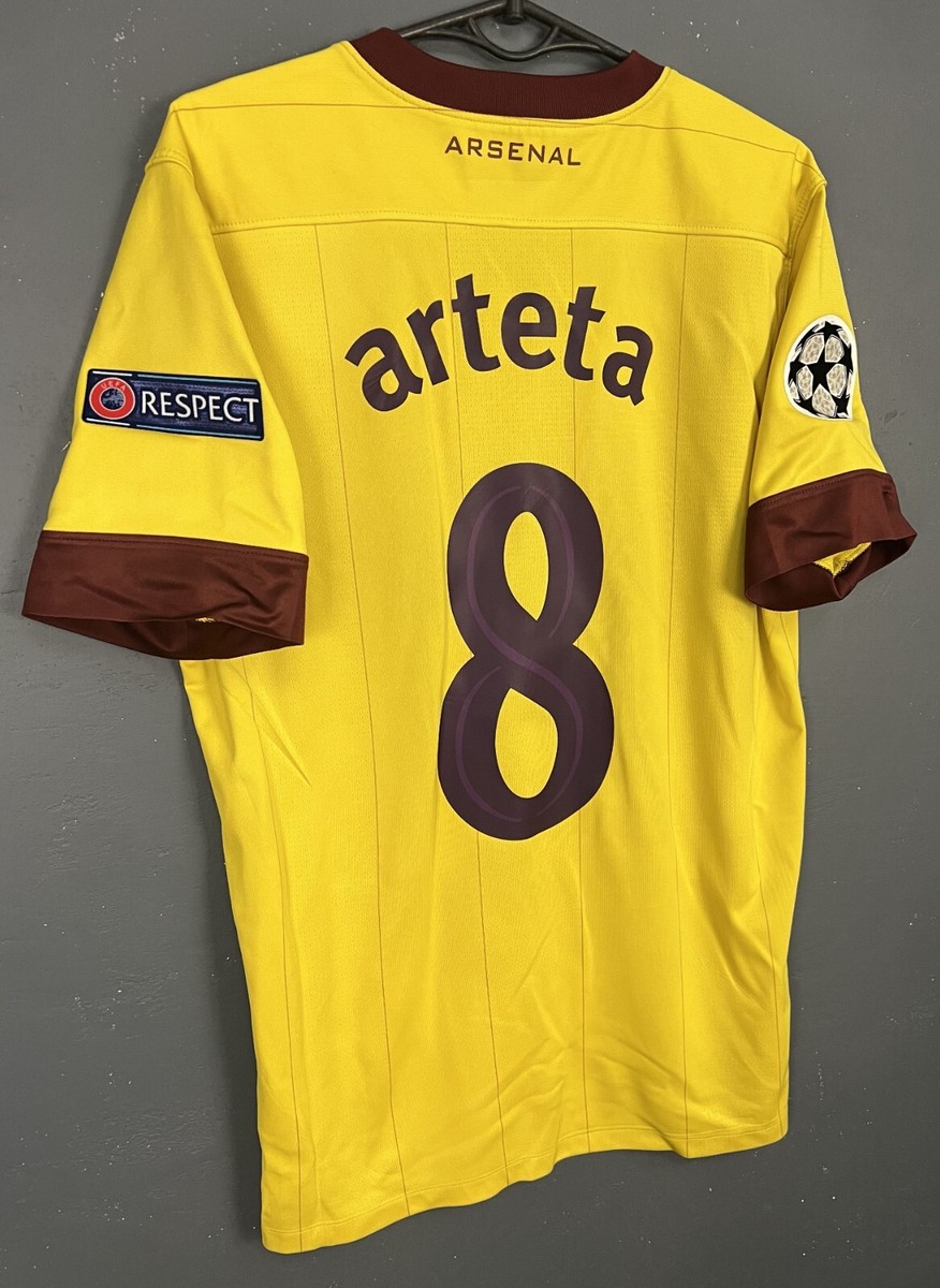 MIKEL ARTETA UEFA MEN'S FC ARSENAL 2010/2012 SOCCER FOOTBALL SHIRT
