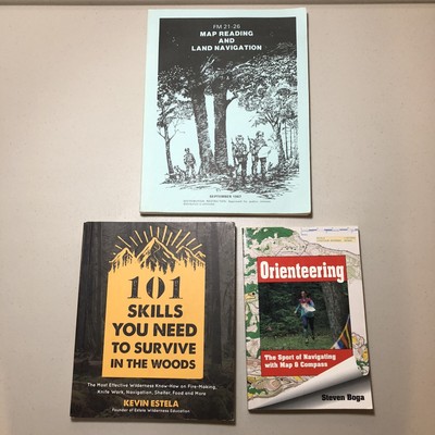 Wilderness Survival Skills Map Reading Land Navigation Orienteering Lot 3 Books