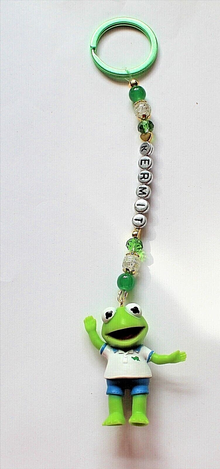 Personalised Muppet / Kermit the Frog Keyring / bag charm (you chose a name) eBay