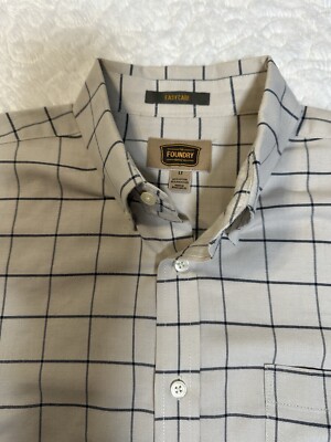 The Foundry Dress Shirt Men LT Long Sleeve Button Down 100% Cotton Easycar | eBay The Foundry Dress Shirt Men LT Long Sleeve Button Down 100% Cotton Easycar | eBay
