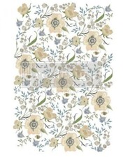 Goldenrod Florals - Redesign With Prima Decor Transfer, Rub On Furniture Decal