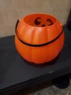 Jack O Lantern Grand Venture Blow Mold Halloween Pumpkin Candy Bucket Pail  — photo 3