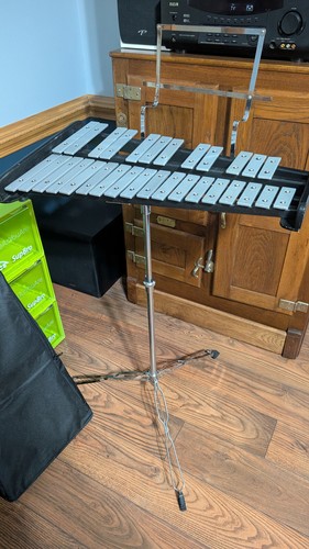 Mendini 32 Key Student Xylophone with, drum, Backpack Carrying Case Stand