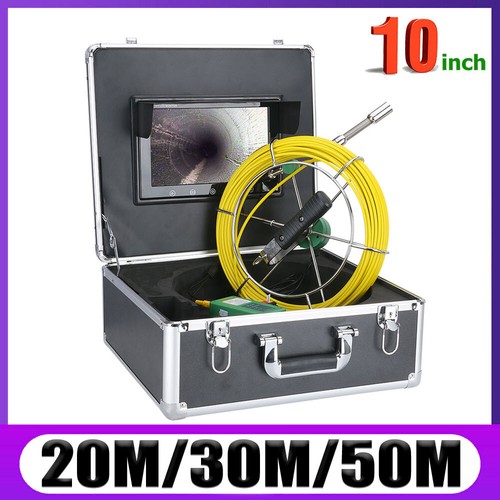 10" Industrial Endoscopes Pipe Sewer Inspection Video Camera w/ 8 Pcs LED Lights