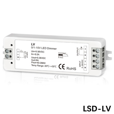 LED Dimmer 0/1-10V 8A Netzteil Treiber Helligkeitsregler DC5~36V für Led Strip
