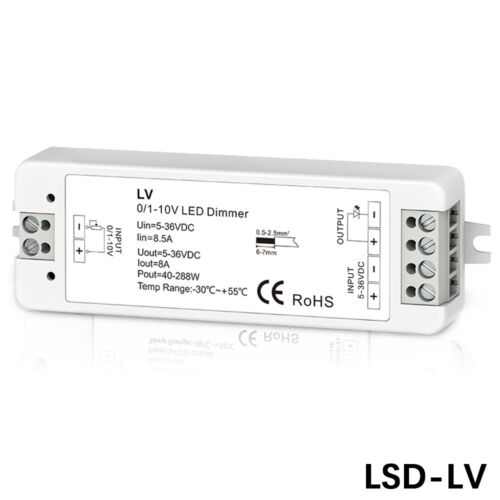 LED Dimmer 0/1-10V 8A Netzteil Treiber Helligkeitsregler DC5~36V für Led Strip - Bild 1 von 3