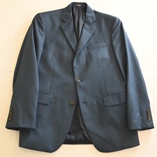 Stafford 40R Blue Travel Classic Fit Mens Sport Coat Suit Jacket Blazer