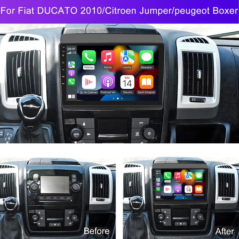 Autoradio Android 15 Carplay GPS Für Citroen Jumper Fiat Ducato Peugeot Boxer - Bild 3 von 4