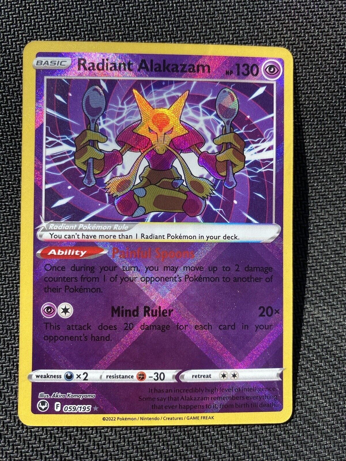 Radiant Alakazam - Pokemon Silver Tempest Holo Foil Radiant Rare