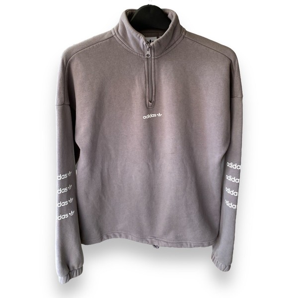 adidas sweater 1/4 zip Sweatshirt graphic prints Sports Women’s Top size 8