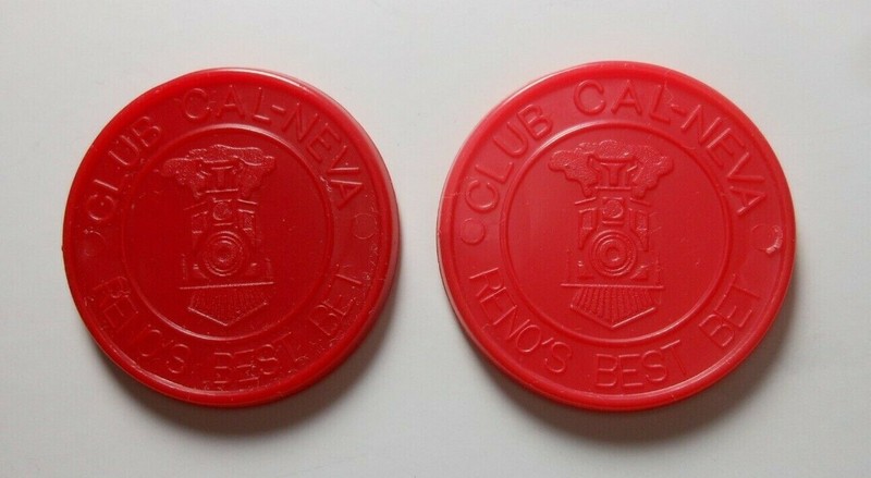 (2) TOKENS CLUB CAL-NEVA CASINO RENO'S BEST BET GOOD FOR ONE DRINK RENO, NEVADA