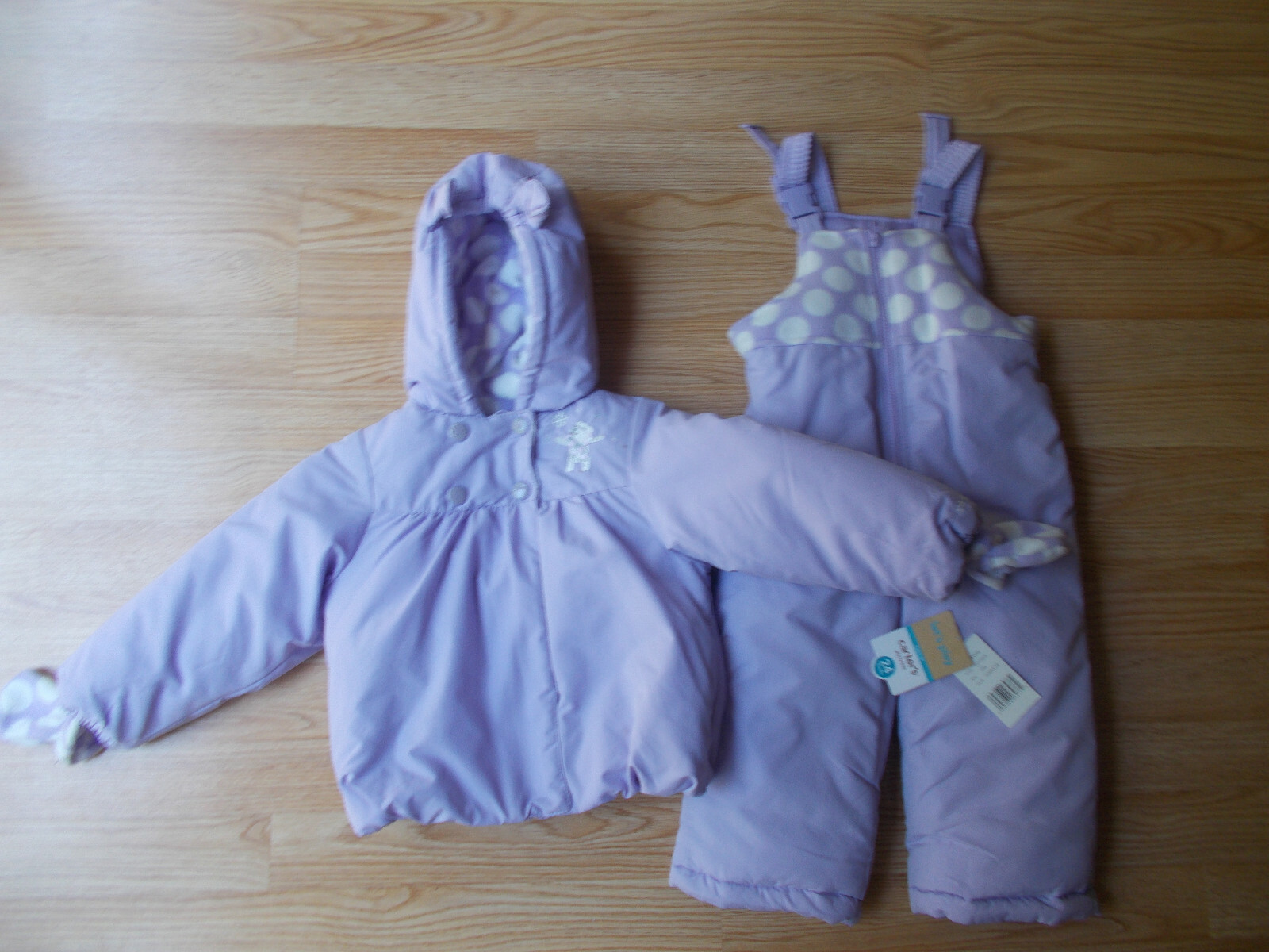 Carters Girls Snow Suit Ski Jacket & Bibs Purple sz 24 months NWT eBay