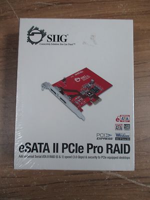 NEW Sealed SIIG eSATA II PCIe Pro RAID SC-SAE312-S1
