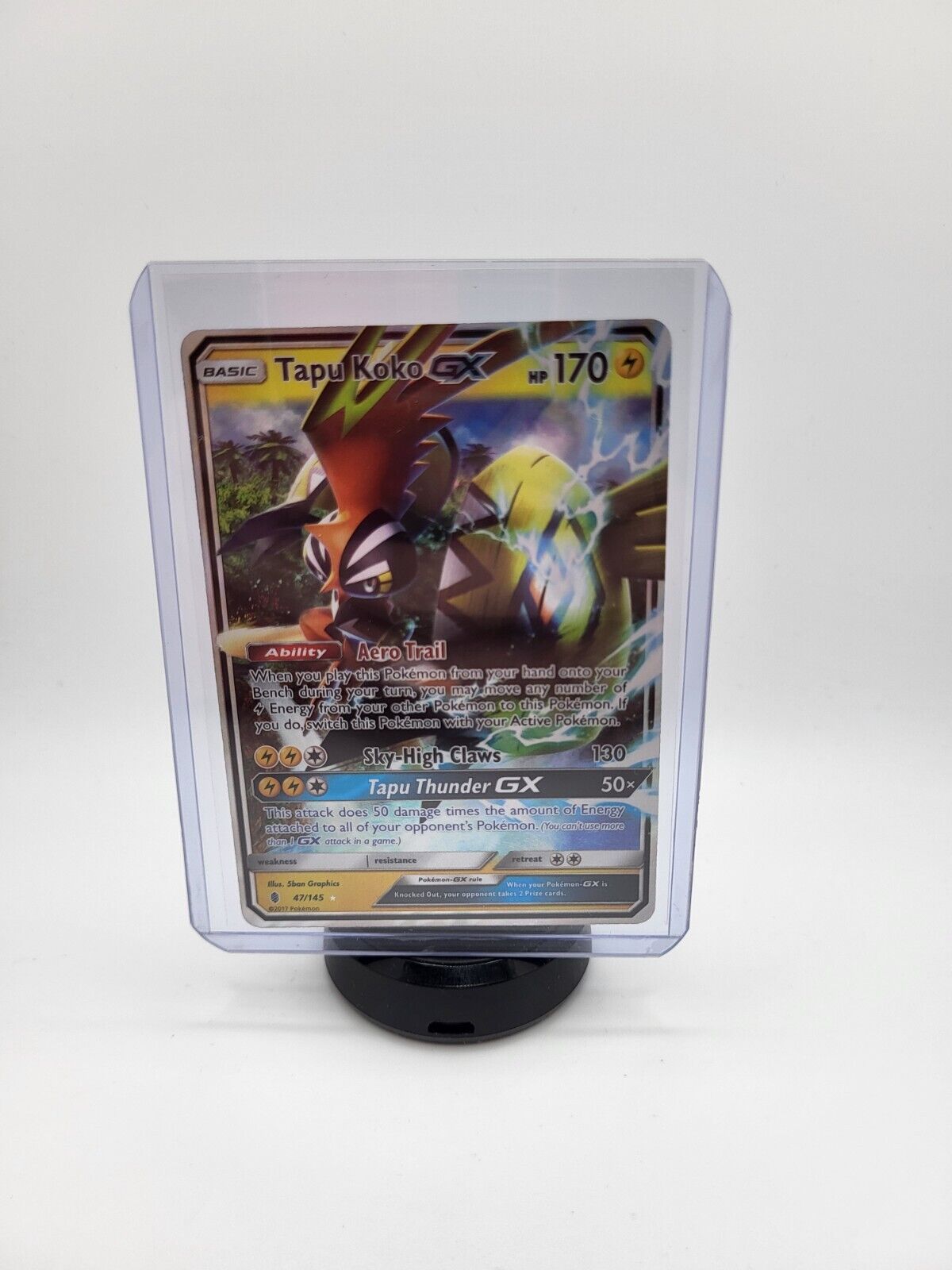 Tapu Koko GX 47/145 Sun and Moon Guardians Rising Pokemon Card NM