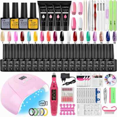 New Varnish Nail Set Acrylic Nail Kit for Gel Nail Polish Set Nail Lamp Electric