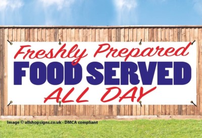 BIERGARTEN FRISCH PUB UND BAR ESSEN SERVIERT HIER BANNER OUTDOOR SCHILD, 002
