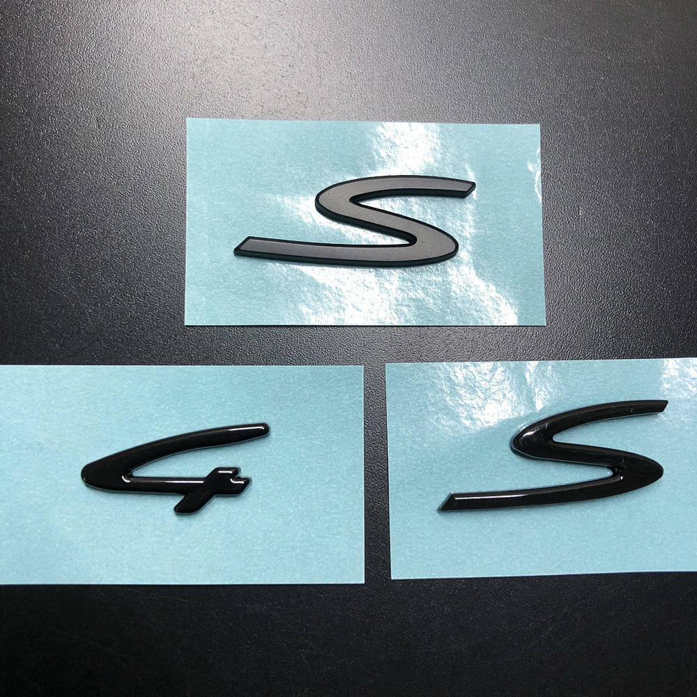 New 4 S 4S Turbo Electric Racing Emblem For Car Rear Trunk Boot Sticker Badge