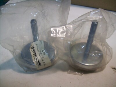 NEW 2PCS GLIDE-RITE G-06 INDUSTRIAL GLIDE 3/8-16 X 2'' 2.4'' DIA BASE 250LBS P5496