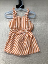 Habitual Orange And White Striped Baby Romper Size 12M
