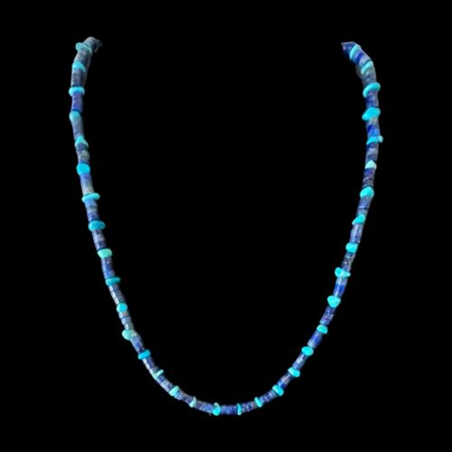 Native American Lapis & Sleeping Beauty Turquoise Necklace - Picture 1 of 2