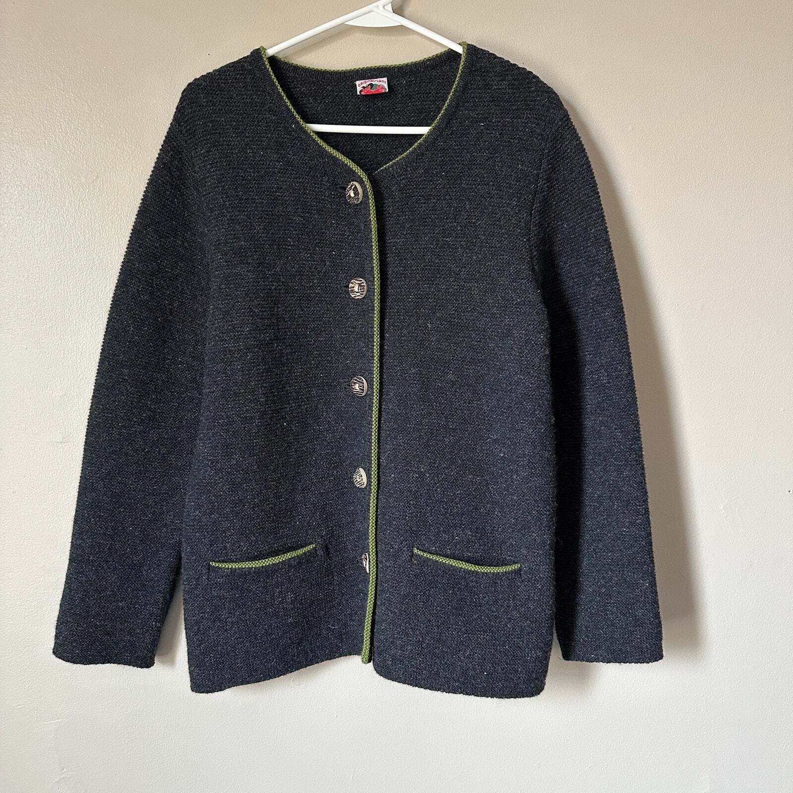 Lanz Original Womens Size 38 Wool Cardigan Button Front Vintage Preppy Sweater