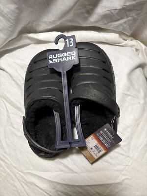 Rugged Shark Kids Lined EVA Clog-Black-Size 13-NWT Crease In Shoe Ski WQ8