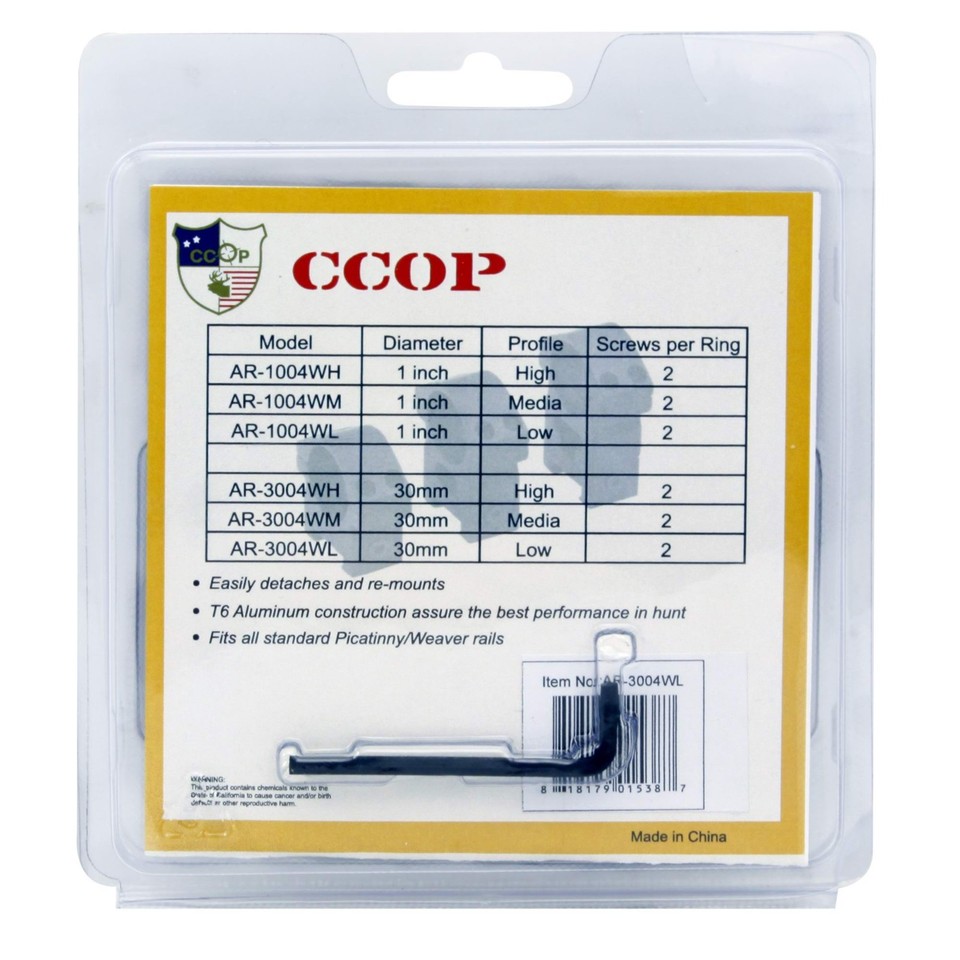 Ruger M77 Scope Rings CCOP USA 1 Inch Turn In Standard Steel Rings - Foto 6