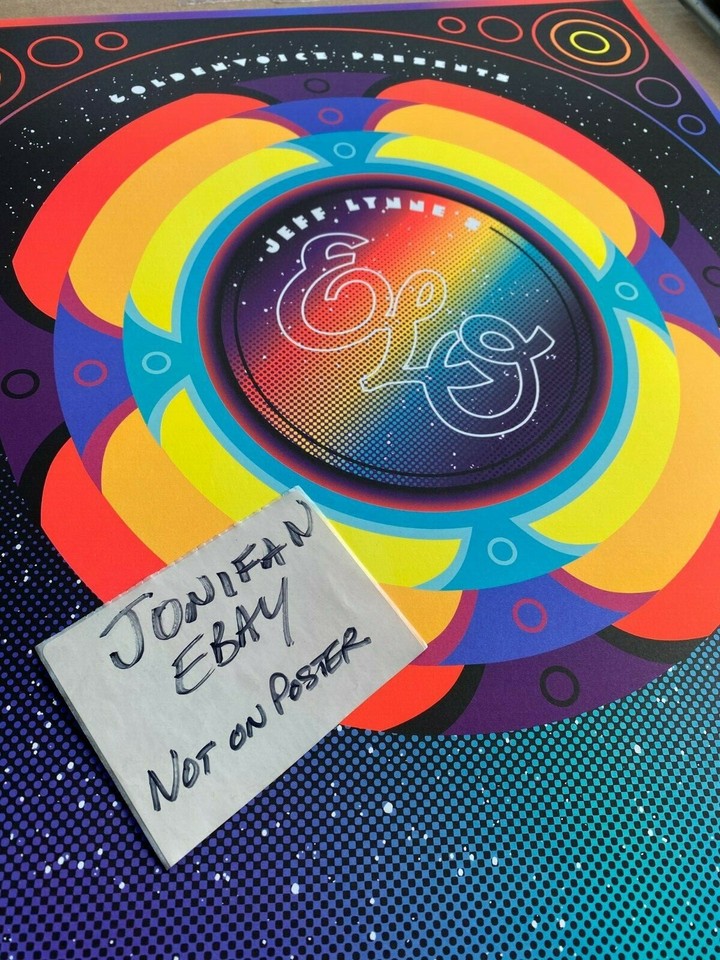 Jeff Lynne ELO Fonda Hollywood Los Angeles CA 2015 Screen Print Poster