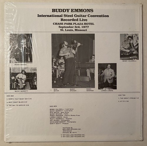 BUDDY EMMONS International Steel Guitar Convention 1977 Vol. 2 Bobby Caldwell LP - Picture 2 of 2
