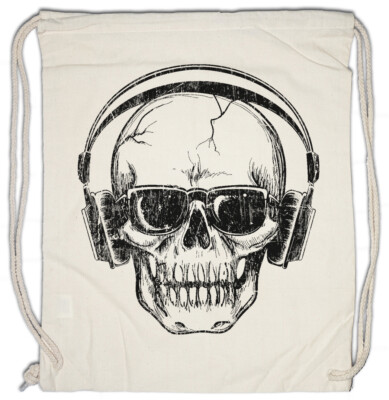 Headphones Sunglasses Skull Turnbeutel Musiklehrer Rock Sänger DJ Kopfhörer