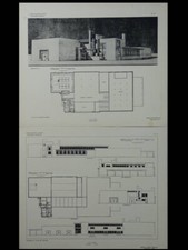 J. J. P. OUD, FACTORY PROJECT IN PURMEREND - 2 BOARDS 1924 - STYLE