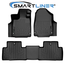 SMARTLINER Custom Fit Floor Mats 2 Row Liner Set All Weather 2022-2025 Acura MDX
