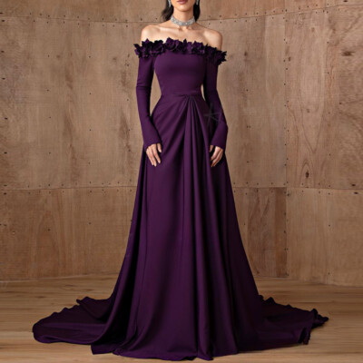 crepe prom dress Johnathan Kayne 2864 Long Prom Dress One Shoulder Crepe Encrusted Crys