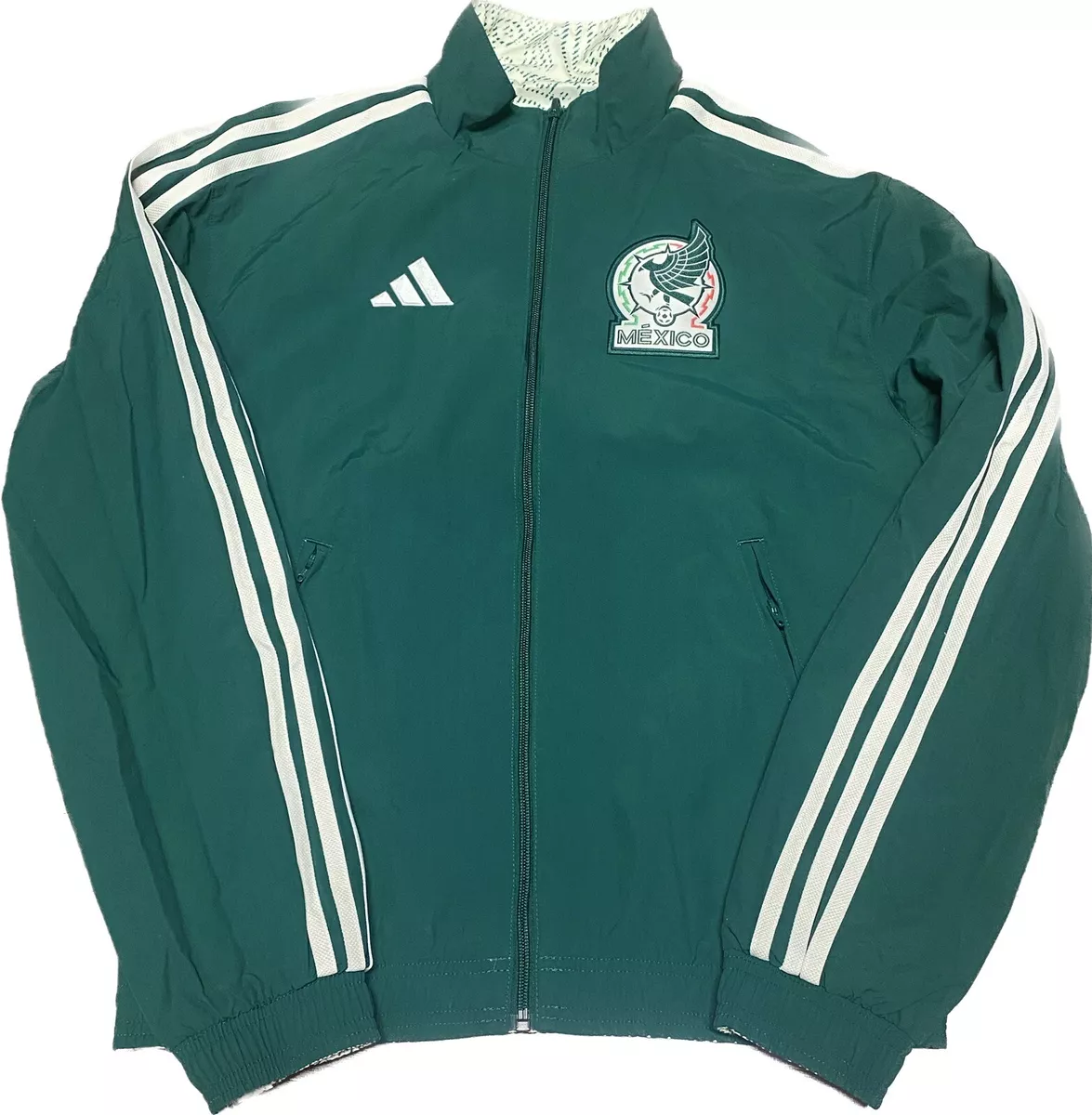 Size M Mens adidas Mexico Reversible Anthem Jacket 2022 Green Jacket HF1439