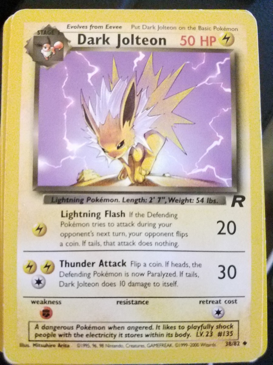 Dark Jolteon Team Rocket Pokemon Card 38/82 | eBay