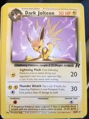 Dark Jolteon Team Rocket Pokemon Card 38/82 | eBay
