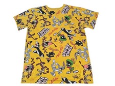 Retro Looney Tunes T-Shirt Size Small All Over Print AOP Daffy Taz Bugs Bunny