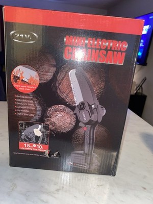 21V Mini Electric Chainsaw Cordless Rechargeable, 15cm Bar, Accessories Included