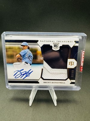 2021 NATIONAL TREASURES BRENT HONEYWELL GOLD RPA RC Rookie 33/49 RAYS