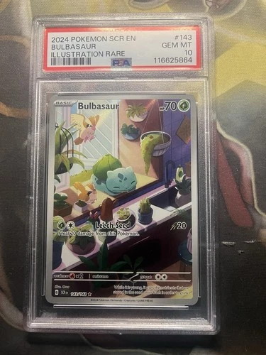 Bulbasaur 143/142 Sv07: Stellar Crown Holo PSA 10